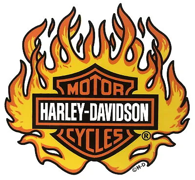 Window Sticker Harley-Davidson Flames 24x22 Cm Windshield Window Decal XL • $14.01