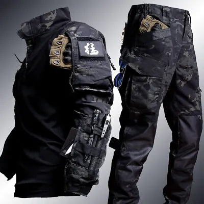 Tactical Military Army Clothes Airsoft Uniform Paintball Shirts Pants Set Solid • $89.99