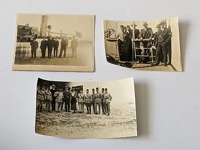 Lot X 3 1920's Photographs Egypt  Soldiers & Boat • £6.99