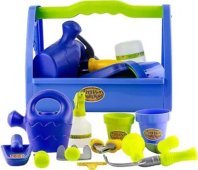 Gardening Tool Box Set 14 Pieces Toy Kids Mini Garden Tools Kit Outdoor Play • £10.94