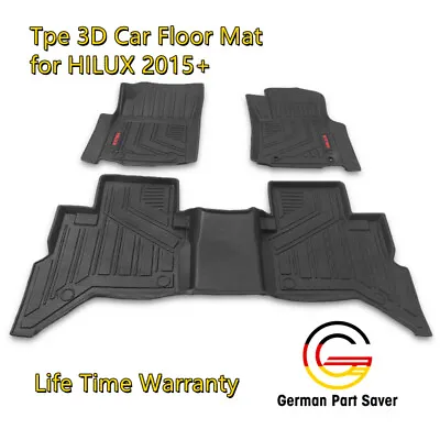 TPE 3D Moulded Prime Quality Car Floor Mats For Toyota HILUX 2015+ • $83.30