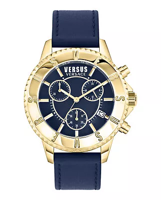 Versus Versace Mens Tokyo IP Yellow Gold 44mm Strap Fashion Watch • $79.99