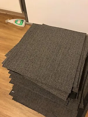 £3 • Buy Premium Charcoal Grey Carpet Tiles 50cm X 50cm Heavy Duty Commercial (17 Left)