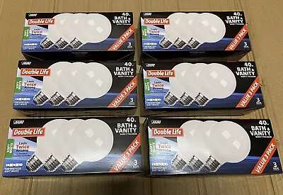 New Lot Of 6  Feit Vanity Globe Light Bulbs White 40G25-W-3 [ 6 X 3 PACKS NIB • $38