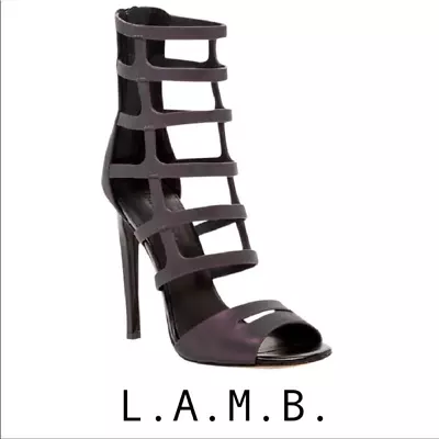 L.A.M.B. Gwen Stefani Oakley Iridescent Gladiator Strappy Stiletto Heels 6.5 • $49