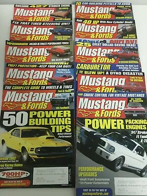 Mustangs And Fords Magazine Lot Of 10 2002 - January April-December • $24.50