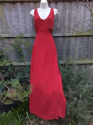 £23.99 • Buy Mango Red Occasion Long Maxi Dress Size 14 Holiday Formal Lined Floor Length