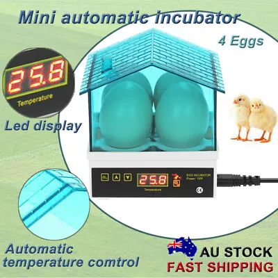 4 Egg Incubator Mini Fully Automatic Digital LED Turning Chicken Duck Poultry • $29.95