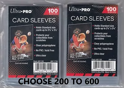 Ultra Pro Soft Sleeves Standard Size - Choose 200 To 600 Card/deck Protectors • £4.50