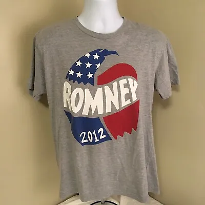 Royal Apparel T-Shirt 2012 Mitt Romney President Election Gray Large USA Made FS • $14.99