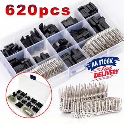 $13.99 • Buy 620x Male Jumper Pin Dupont Pin Crimp  Wire Housing Kit Header Female Connector