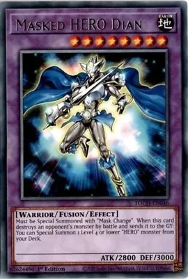 YGO-4x-Near Mint-Masked HERO Dian - TOCH-EN046 - Rare - 1st Edition-Toon Chaos • $0.99