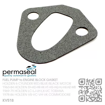 Permaseal Fuel Pump Gasket 6 Cyl 186-173-202 [holden Hk-ht-hg-hq-hj-hx-hz-wb] • $14.50