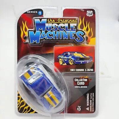 The Original Muscle Machines Series 1 1969 Chevrolet Camaro Z-28/RS Blue/Yellow  • $19.95