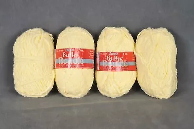 Vintage Caron Bulky Boucle Yarn 100% Orlon Acrylic 3 Oz - Banana 4 Skeins • $11.95