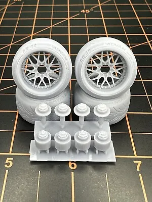 1/24 18 Inch Work VS MX Rims With Advan Tires For Tamiya & Aoshima • $25.65