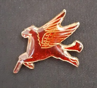 Vintage Hat Lapel Pin Tie Tack Mobil Oil Pegasus Flying Horse Red Enamel • $14.99