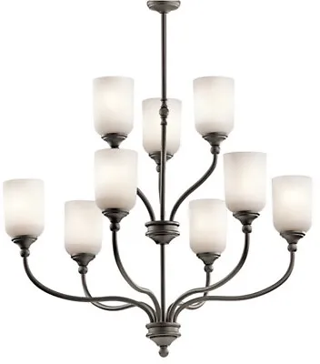 Kichler Lighting 43652OZ 9 Light Chandelier - Wide Spead 2 Tier Old World Bronze • $200