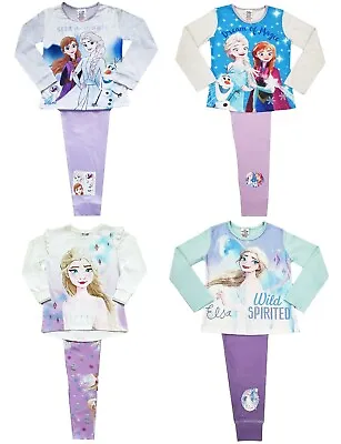 Girls Disney Frozen Pyjamas Elsa Anna Olaf Pyjamas 18 Months - 10 Years • £6.90