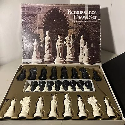 Vtg 1959 Renaissance Chess Chessmen Set #833 By Lowe Complete King 4 3/4 W/box • $25