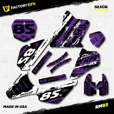 White Purple Slick Racing Graphics Kit Fit Suzuki RM85 01-21 Plates RM 85 Decal • $79.99