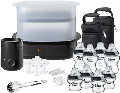 £71.39 • Buy Tommee Tippee Complete Feeding Set, Super-Steam Electric Steriliser, Baby Bottle