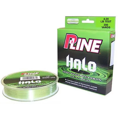 P-Line Halo Fluorocarbon Mist Green Fishing Line 200 Yards Select Lb Test • $28.98