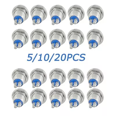 5/10/20X 12mm Stainless Steel Boat Horn Momentary Push Button Starter Switch USA • $10.69