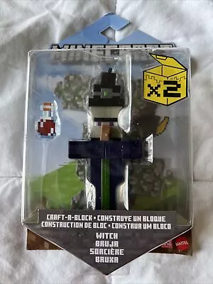 Mattel - Minecraft Craft-A-Block Action Figure - WITCH (3.25 Inch) GTP10 - New • $14.99