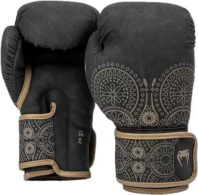 Venum Santa Muerte Dark Side  Boxing And MMA Gloves Black/Brown Original Leather • $33.75