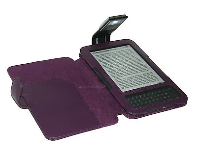 £13.99 • Buy Purple Cover Case With Reading Light For Amazon Kindle Keyboard 3 And 3g
