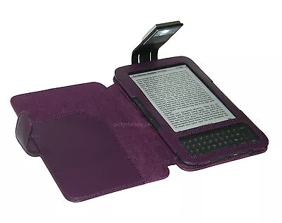 £13.99 • Buy Purple Cover Case With Reading Light For Amazon Kindle Keyboard 3 And 3g