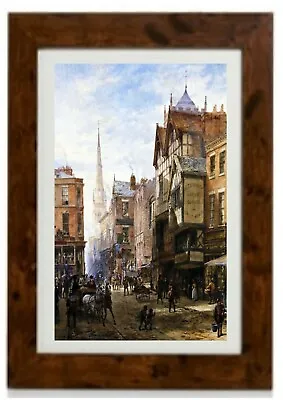 Chester The Cross Looking Towards Watergate Street Framed Print By Louise Rayner • £28.04