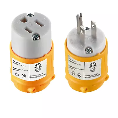 Extension Cord Ends Male And Female 1 Set 15 Amp 125 Volt NEMA 5-15 Heavy Duty  • $14.85