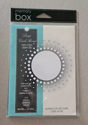 Memory Box Large Circle Burst Metal Cutting Die • £6.99