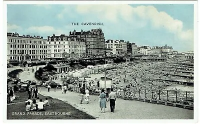 Vintage Colour Postcard Sussex The Grand Parade Eastbourne • £1.49