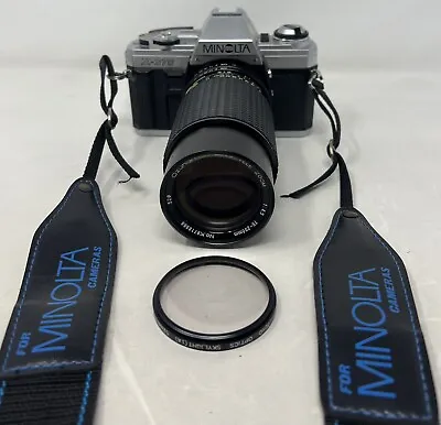 Minolta X-370 35mm Film SLR With Ozunon MC Auto Tele Zoom 1:4.5 75-200 Lens • $68