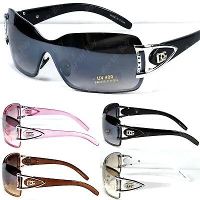 New Women Shield Wrap Around Sunglasses Fashion Designer Shades Rimless One Lens • $8.45