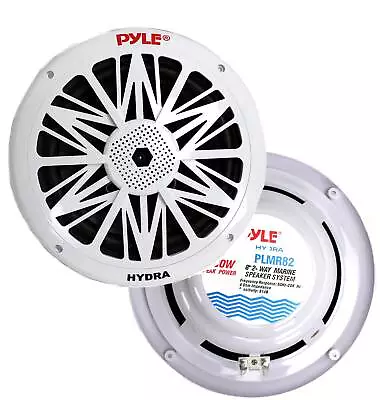 Pyle PLMR82 8  300W 2-Way Waterproof Marine Boat Outdoor Speakers White Pair • $50.99