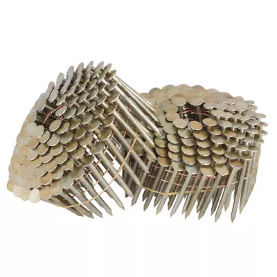 New 7200Pcs 0.12 × 1-3/4  15Deg Galvanized Coil Roofing Nail 3/8  Head Diameter • $56.90