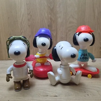 Vintage McDonalds Happy Meal Toy Snoopy Collection Set Of Four Year 2000  • £11.98