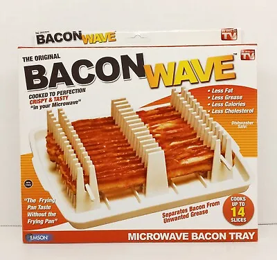 The Original Bacon Wave Microwave Bacon Tray NEW NOS • $19.95