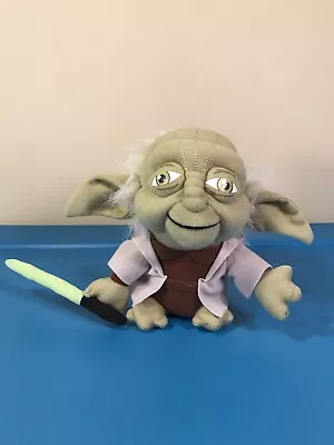 Star Wars Yoda 6  Lucas Films Plush Toy Stuffed Animal Green Light Saber • $17.30