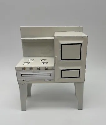 Concord Miniatures Dollhouse Metal Oven Stove White Vintage 1:12 Kitchen • $16