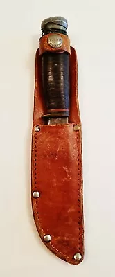 Vintage  Boy Scout Bsa  Leather Sheath & Marbles Gladstone Hunting Knife- Used • $200