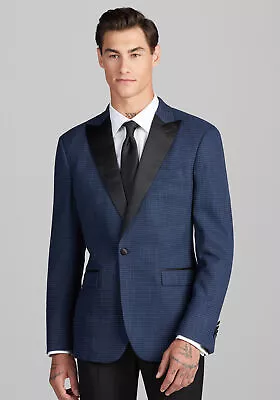 Jos. A. Bank Men's Tailored Fit Peak Lapel Dinner Jacket NWT 42 Regular Blue 42R • $57.99