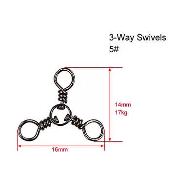 60 X CrossLine (3 Way) Fishing Swivel In Size 5#Fishing Tackle  Special Offer • $11.90