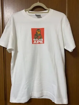 A BATHING APE 90's  BEIJIN APE  Mao Zedong T-shirt Rare White Size L Near Mint • $170.40