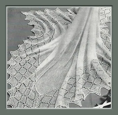 Baby Heirloom Shawl Knitting Pattern 2ply 50 X 50  993 • £2.09