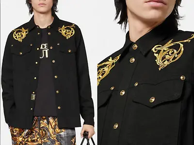 Versace Jeans Couture Unisex Regalia Baroque Denim Shirt Jacket 2XL • $213.23